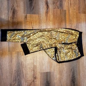 Sequin and Satin Joggers